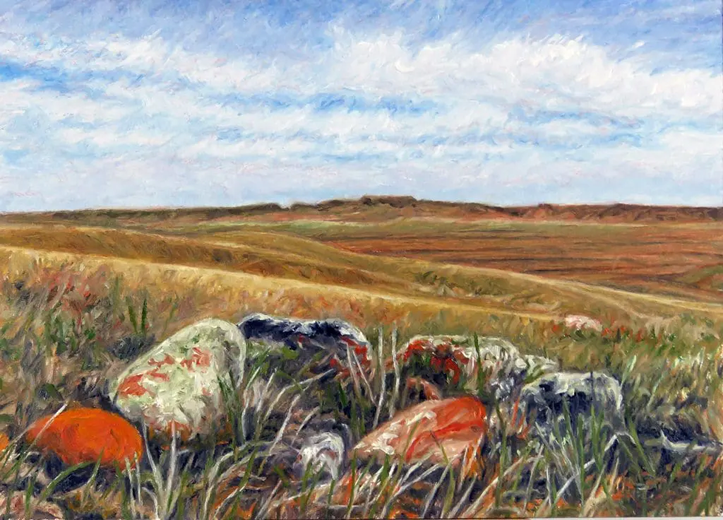 Find inspiration and learn new skills in oil and acrylic in a weekend workshop retreat near Grasslands National Park with Laureen Marchand