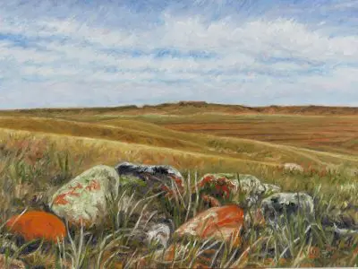 Laureen Marchand Lichen reproduction of original landscape painting