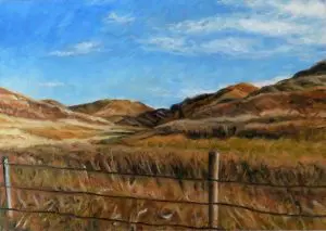 Laureen Marchand Fence Line reproduction of original landscape painting