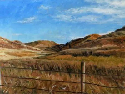 Laureen Marchand Fence Line reproduction of original landscape painting
