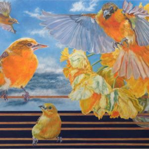 <i>How to Shine Like the Sun</i> How to Shine Like the Sun Baltimore Orioles painting tulips sky