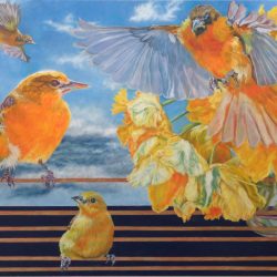 <i>How to Shine Like the Sun</i> How to Shine Like the Sun Baltimore Orioles painting tulips sky