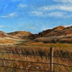 Fence Line Laureen Marchand Fence Line reproduction of original landscape painting